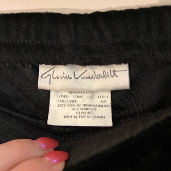 Gloria Vanderbilt Velour Vintage Lined Midi Bodycon Black Skirt S - Picture 4 of 8